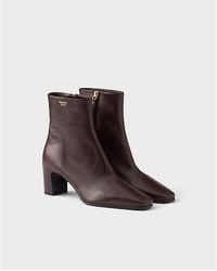 Prada - Leather Booties - Lyst