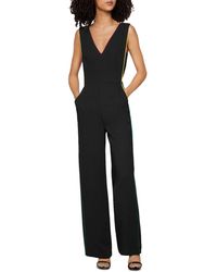 BCBGeneration Piped Wide - Leg Jumpsuit - Black