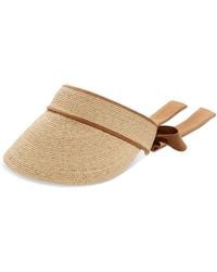 Lack of Color - Raffia & Linen Visor - Lyst