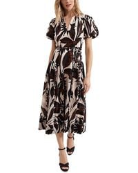 Phase Eight Goldie Printed Dress in Blue | Lyst