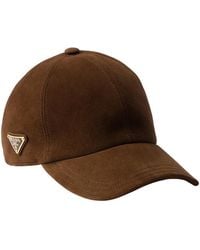 Prada - Suede Baseball Cap - Lyst