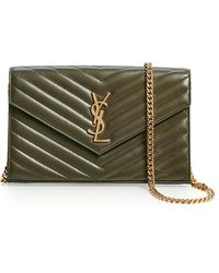 Saint Laurent - Cassandre Matelasse Chain Wallet - Lyst