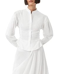 AllSaints - Evanna Side Tie Shirt - Lyst