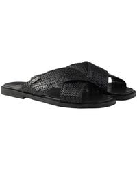 Prada - Crisscross Slides - Lyst