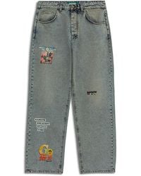 Barrow - Relaxed Fit Flame Print Jeans - Lyst