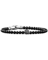 David Yurman - Sterling Memento Mori Onyx & Diamond Skull Bracelet - Lyst