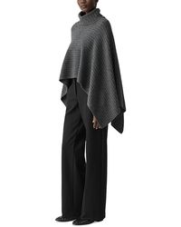Theory - Rib Knit Turtleneck Poncho - Lyst