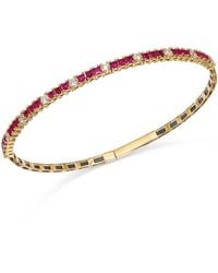 Bloomingdale's Fine Collection - Ruby & Diamond Bangle Bracelet - Lyst