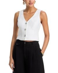 Aqua - Chain Trim Tweed Vest - Lyst