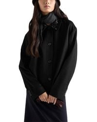 Prada - Single-Breasted Double Cloth Caban Jacket - Lyst