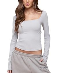 Edikted - Hayden Square Neck Long Sleeve Top - Lyst