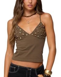 Edikted - Nora Buttons V Neck Tank Top - Lyst