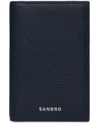 Sandro - Grained Leather Foldable Card Holder - Lyst