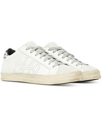 P448 Thea Lace & Leather Sneakers in Denim (White) | Lyst UK
