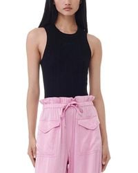 Ganni - Soft Ribbed Tank Top - Lyst