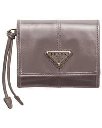 Prada - Small Leather Wallet - Lyst