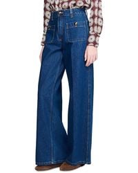 Sandro - Straight Patch Pocket Jeans - Lyst
