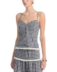 Aqua - Gingham Top - Lyst