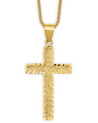 Mens Gold Cross Necklaces 14K for Men 