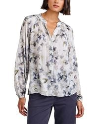 Bella Dahl - Long Sleeve Shirred Raglan Shirt - Lyst