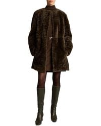 Vince - Reversible Shearling Car Coat - Lyst