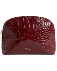 Ted Baker - Valma Croc Embossed Small Washbag - Lyst
