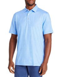 Peter Millar Synthetic Seeing Double Performance Jersey Polo in Blue for Men - Lyst