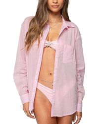 Edikted - Kellen Oversized Cotton Button Up Shirt - Lyst