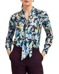 Hobbs - Alyssa Tie Neck Blouse - Lyst