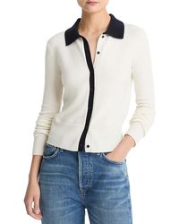 Vince - Contrast Collared Sweater - Lyst