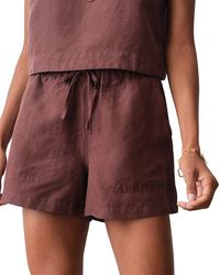 Marine Layer - Linen Blend Drawstring Shorts - Lyst