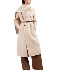 Reiss - Petites Indira Long Scarf Blindseam Coat - Lyst