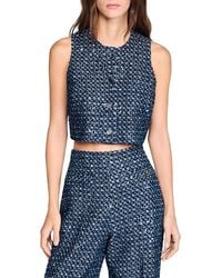 Sandro - Sequin Crop Top - Lyst