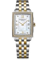 Raymond Weil - Toccata Two-Tone Rectangular Diamond Watch, 23Mm - Lyst
