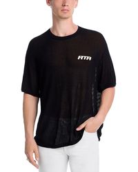 RTA - Oversized Fit Graphic Logo Mesh Tee - Lyst