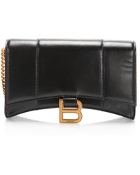 balenciaga women's hourglass wallet on chain