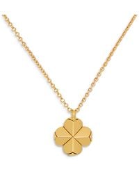 Kate Spade - Spade Flower Mini Pendant Necklace, 16-19 - Lyst