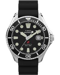 Timex - Deepwater Meridian 200 Automatic Hnbr Rubber Strap Watch, 44Mm - Lyst