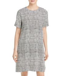 Eileen Fisher Round Neck Dress - Grey