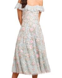 Needle & Thread - Antoinettes Floral Ballerina Midi Dress - Lyst