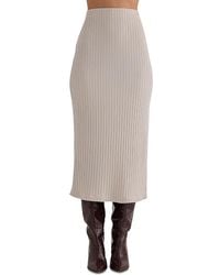 Bella Dahl - Knit Midi Skirt - Lyst