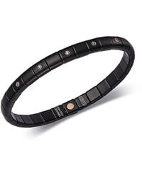 ’ROBERTO DEMEGLIO - 18K Rose & Matte Ceramic Pura Stretch Bracelet With Alternating Champagne Diamond Bezels - Lyst