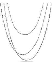 David Yurman - Small Box Chain With Gold, 72" - Lyst