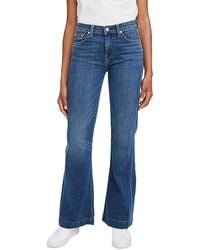 7 For All Mankind - Dojo Mid Rise Wide Leg Trouser Jeans - Lyst