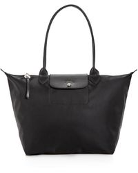 all black le pliage longchamp