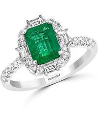 Bloomingdale's Fine Collection - Emerald & Diamond Cocktail Ring - Lyst
