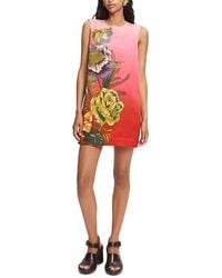 ALÉMAIS - Inez Printed Linen-Blend Mini Shift Dress - Lyst