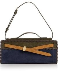 Veronica Beard - Dash Suede Clutch Shoulder Bag - Lyst