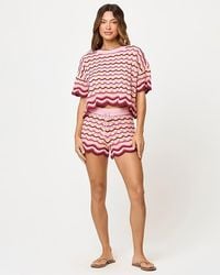LSPACE - L*Space Sunchaser Scalloped Cover Up Shorts - Lyst