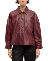 Gerard Darel - Penny Leather Button Front Jacket - Lyst